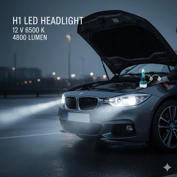 Space H1 Led Far Ampulü 4800LM parlak beyaz güçlü ışık - Resim 3