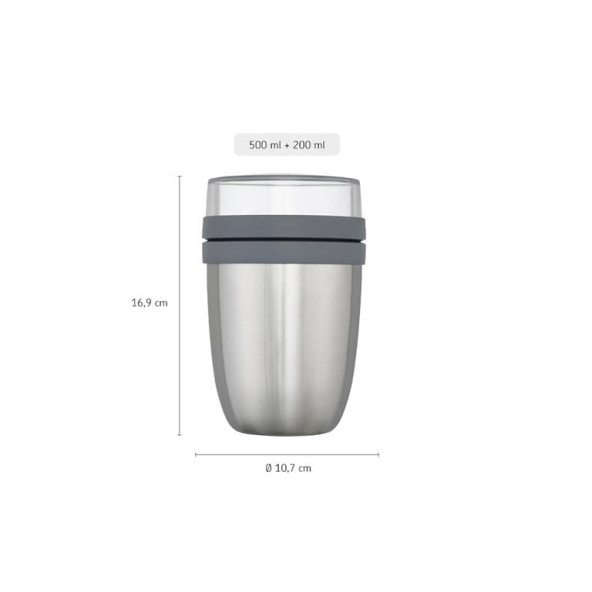 MEPAL  İnsulated Kapaklı Yalıtımlı Yemek Kabı,  Ayrılabilir Saklama Kabı 500 Ml - 2