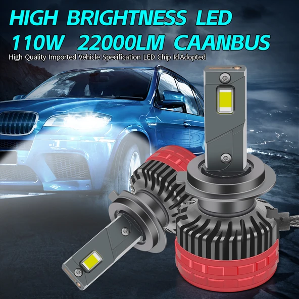 Led far ampulü canbus 110W 22000LM H1 12V / LAAM922 - Resim 4
