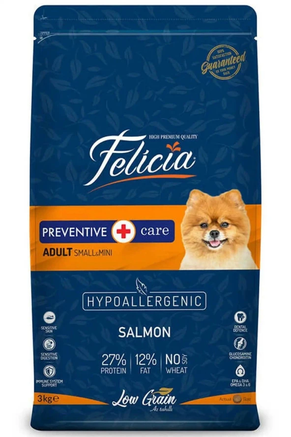 Felicia Somonlu Yetişkin Köpek Maması 3 kg