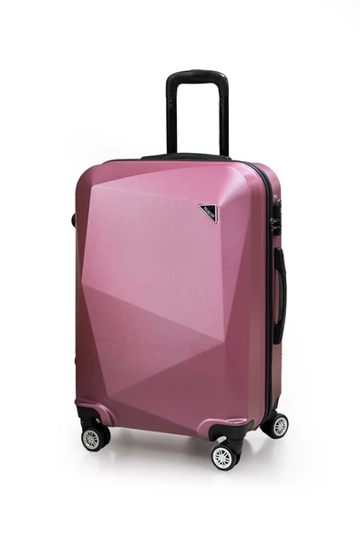 Polo&Sky Elmas Model Gül Kurusu Renk 2'li Valiz Seti Kabin+Orta - 2