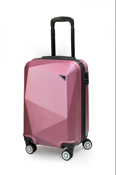 Polo&Sky Elmas Model Gül Kurusu Renk 2'li Valiz Seti Kabin+Orta - 3