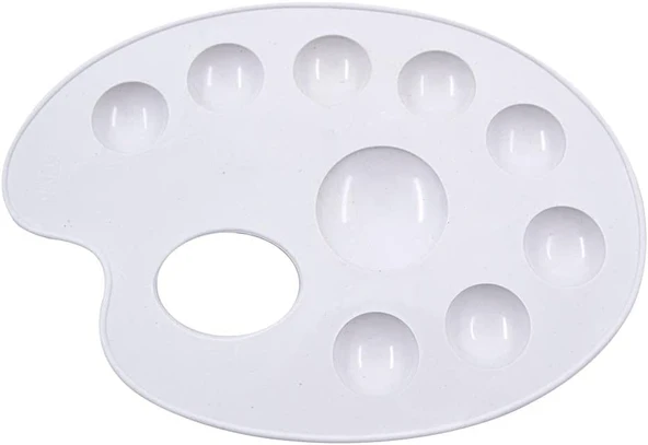 Hatas 20cm Plastik Godeli Öğrenci Resim Paleti / 0890