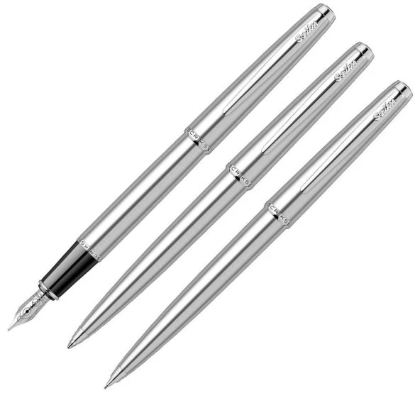 Scrikss 78M 3 lü Kalem Seti (Krom Dolma-Tükenmez–Versatil Kalem) - 2