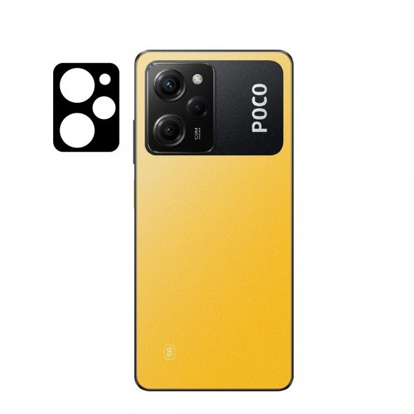 Gpack Xiaomi Poco x5 Pro 5G Kamera Lens Koruyucu Cam Siyah