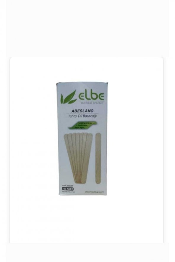 SAYPACK Elbe 100 Lük Abeslang Tahta Dil Çubuğu Basacağı - Ağda Spatulası