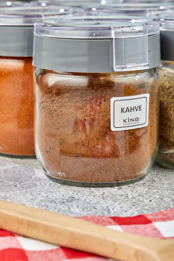 King Mop 12 li baharatlık ve Saklama Kabı ( 425 ml x 12 Adet) - 2