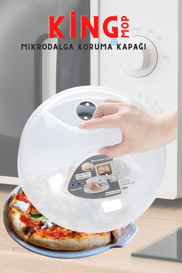 King Mop King Mop 24 Cm Mikrodalga Fırın Kapağı & Microwave Oven Protection Cover - 2