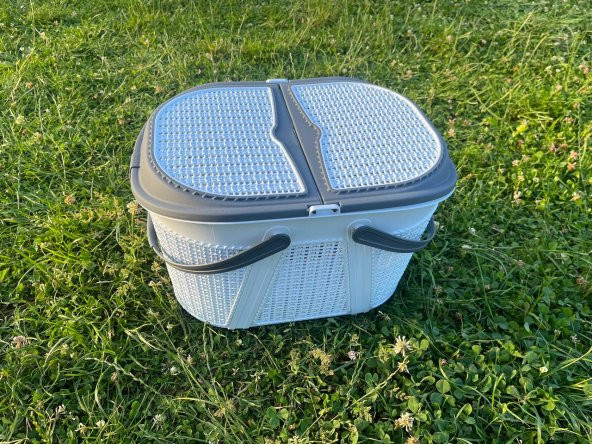 King Mop 32 Parça Piknik Seti ( Sepet + Çantalı Bardak,Çatal,Kaşık,Bıçak,Tabak Seti ) | 32 Piece Picnic Set - 2