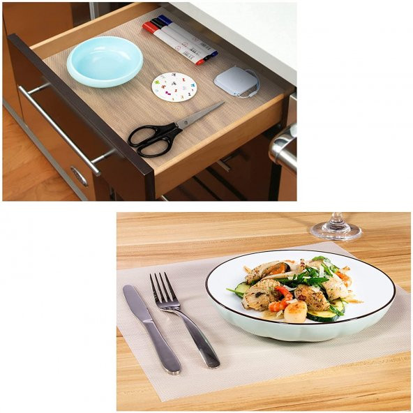 King Mop Eva Kaymaz 45cm X 10 Metre Şeffaf Kaymaz Raf Dolap Içi Ve Çekmece Içi Örtüsü - 2