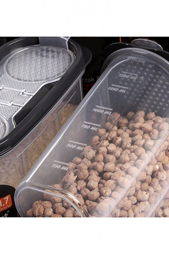 King Mop 24lü Sızdırmaz Kapaklı Erzak Saklama Kabı Seti 8 x ( 1200 Ml, 1700 Ml, 2400 Ml ) KMMSK-01 - 5