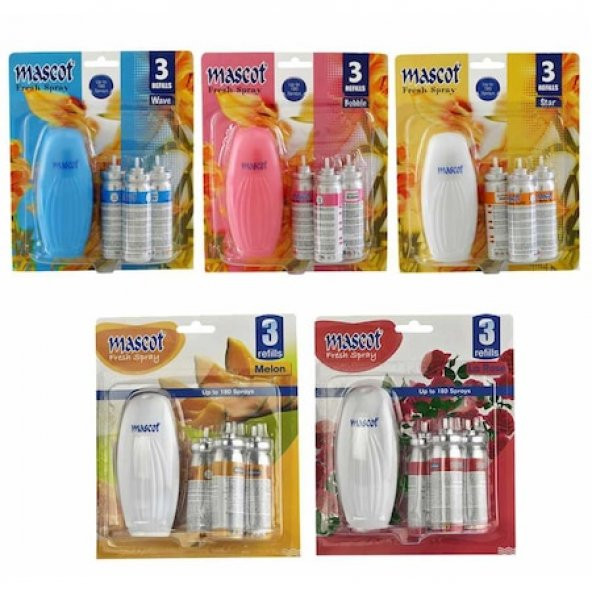 Mascot Fresh Banyo ve Tuvalet Koku Giderici Spreyi 3 Yedekli - 7