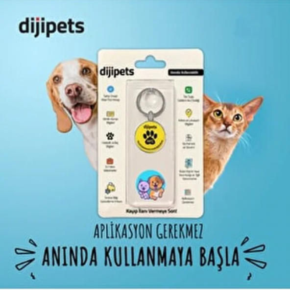 MVG Store Dijipets Beyaz Pati Dostu Akıllı Tasma Dijital Künye Ve Konum Bilgisi (Kayıp İlanı Vermeye Son) - 2