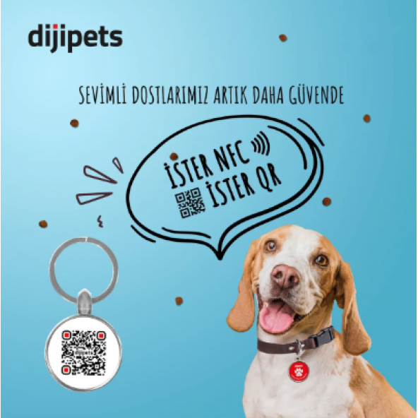 MVG Store Dijipets Beyaz Pati Dostu Akıllı Tasma Dijital Künye Ve Konum Bilgisi (Kayıp İlanı Vermeye Son) - 3