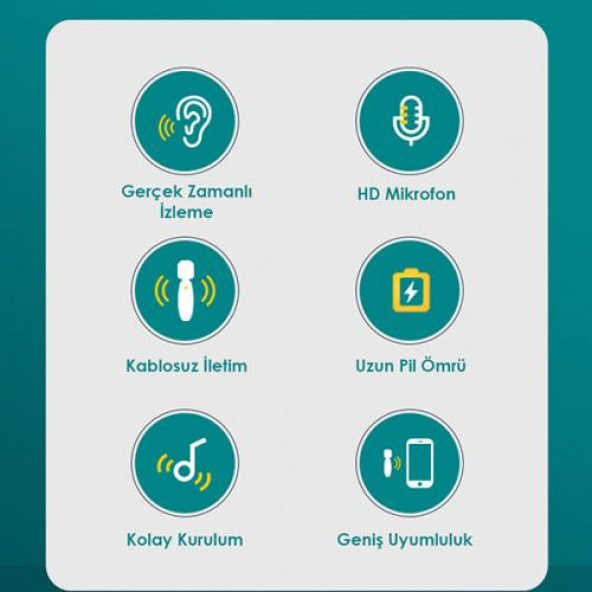 Coofbe 70mAh 2.4GHz 120MT Gürültü Önleyici Kablosuz Yaka Mikrofonu 3in1 3.5MM Type-C İphone Mikrofon - 4