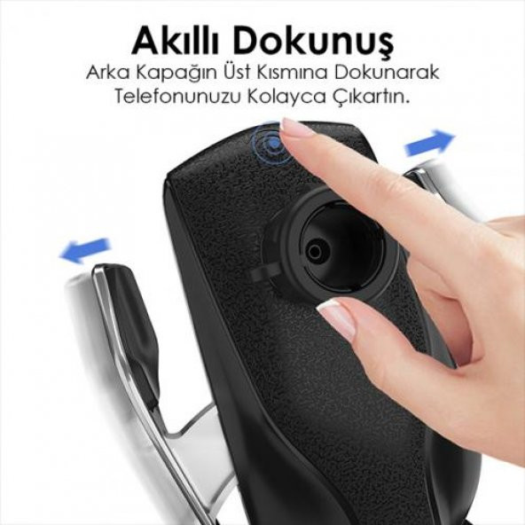 Coofbe Super Şarj 10W Kablosuz Şarjlı Araç Tutucu Araç Şarjı Havalandırma Araç İçi Telefon Tutucu - 4