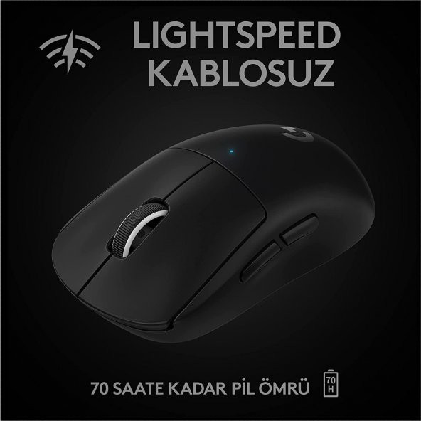 Logitech G Pro X Superlıght Ultra Hafif Hero 25.600 Dpı 400 Ips Lıghtspeed Kablosuz Oyuncu Mouse - Siyah - 5