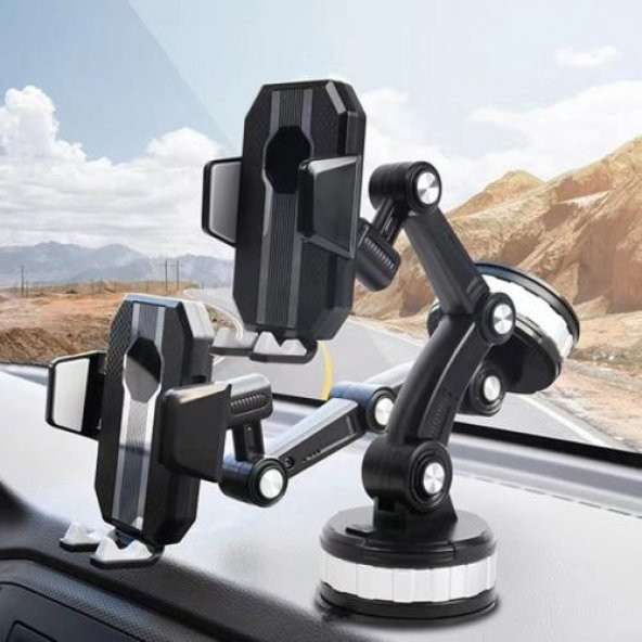 Coofbe Robotic 2İN1 Araç İçi Torpido Üzeri Telefon Tutucu Araç Ön Cam Telefon Tutucu Teleskopic - 2