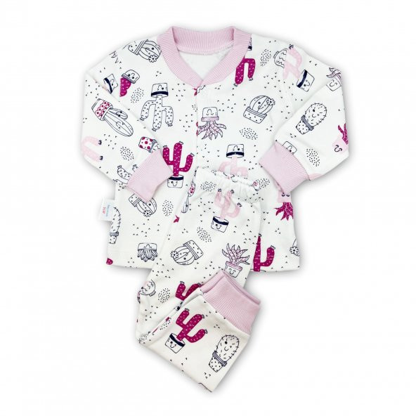 Sema Baby Sleeper Cactus Bebek Pijama Takımı 0-3 Ay - Pembe