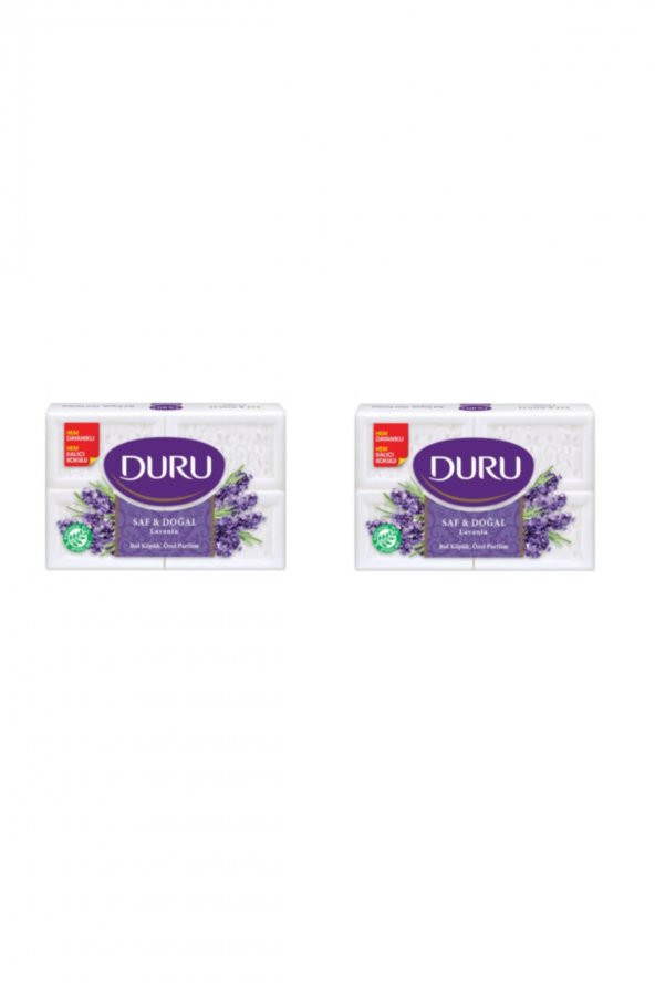 DURU SAF VE DOĞAL LAVANTA KOKULU BANYO SABUNU 4x150 GR X 2 ADET