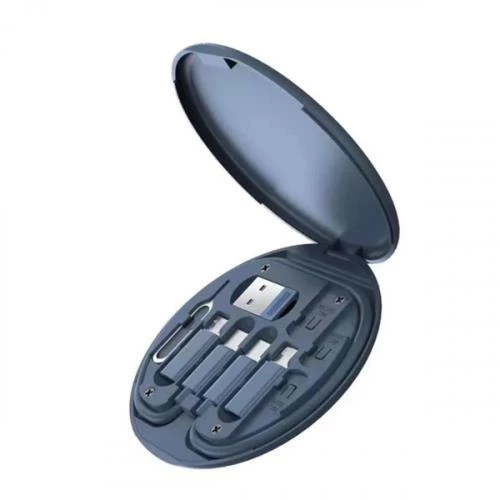 Coofbe 6İN1 Super Şarj 60W Şarj Kablo İstasyonu USB Typc-e Dönüştürücü, Sim Aparatlı Seyahat Seti - 6
