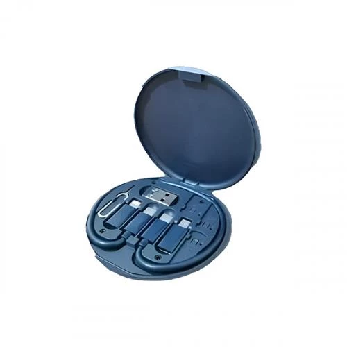 Coofbe 6İN1 Super Şarj 60W Şarj Kablo İstasyonu USB Typc-e Dönüştürücü, Sim Aparatlı Seyahat Seti - 7