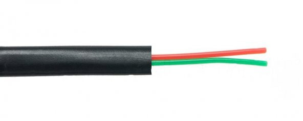 Yassı Siyah 2li Telefon Kablosu - 1 Metre