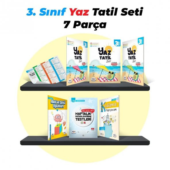 3 Sınıf Yaz Tatil Kitabı Seti 2022 2023 Öğretmen Evde Yayınları - 1