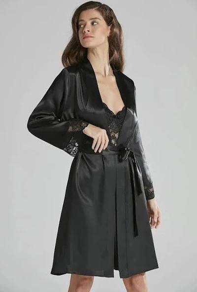 Pierre Cardin Kadın Saten Gecelik Sabahlık Takım-13784 - 12