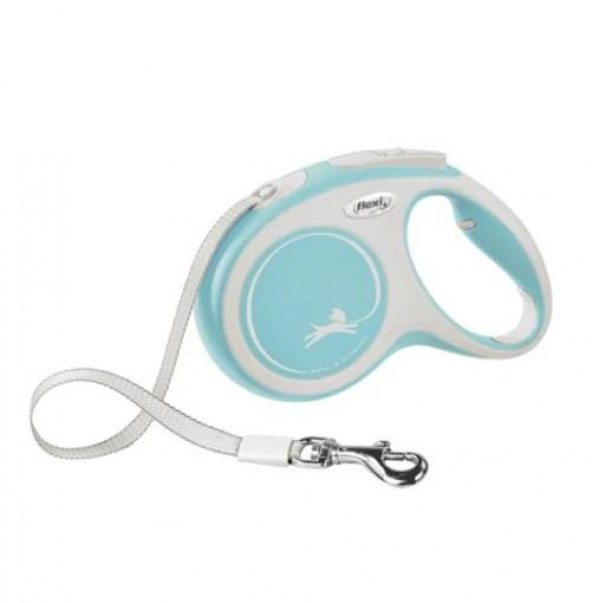 Flexi New Comfort Otomatik Açık Mavi Şerit Gezdirme Medium 5 Metre