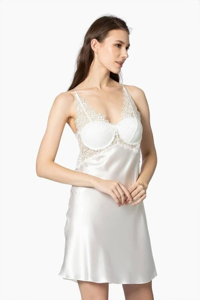 Pirre Cardin 6lı Dantelli Saten Çeyiz Seti - Resim 3