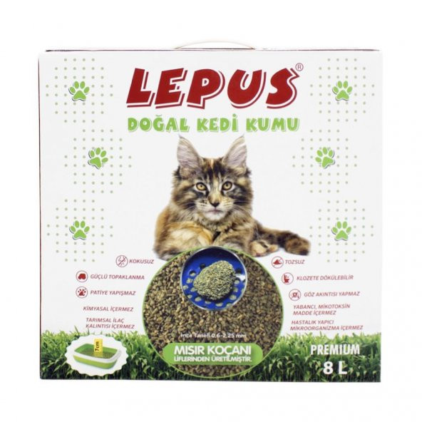 Lepus Doğal Kedi Kumu 8 Lt