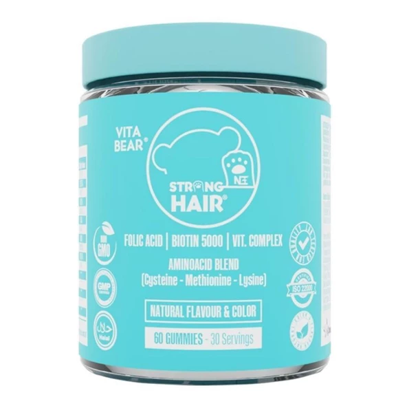 Vita Bear Strong Hair Vitamin 60 Gummies