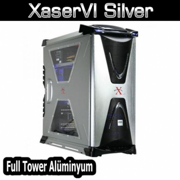 VG4000SWA XaserVI Gümüş FullTower Pencereli Aluminyum Kasa (PSU yok)