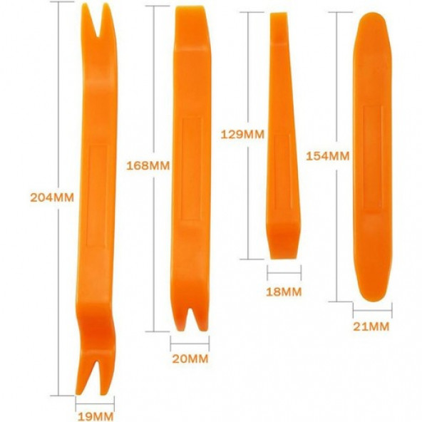 Çok Fonksiyonlu 4 Parça Oto Teyp Döşeme Trim Sökme Aparatı AA195 - 2
