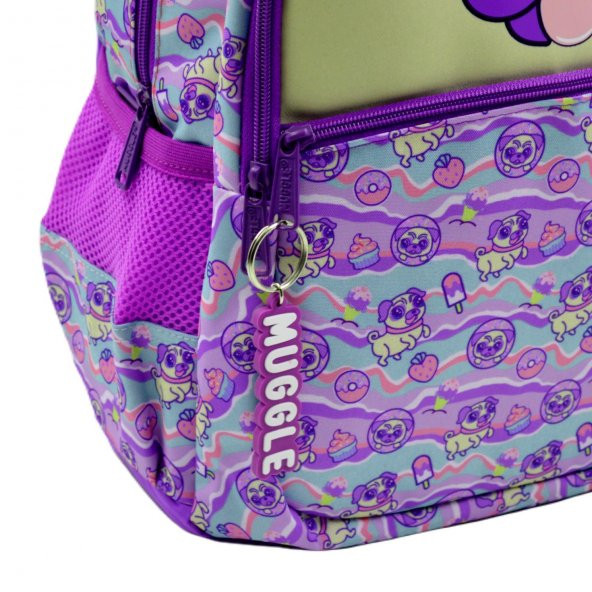 Muggle 3 Bölmeli Dog Mor Okul Sırt Çantası (MU-6962) - 4