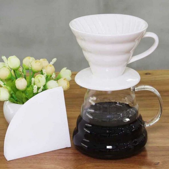 EPİNOX COFFEE TOOLS SERAMİK DEMLEME-BEYAZ (FSB-2) - 4