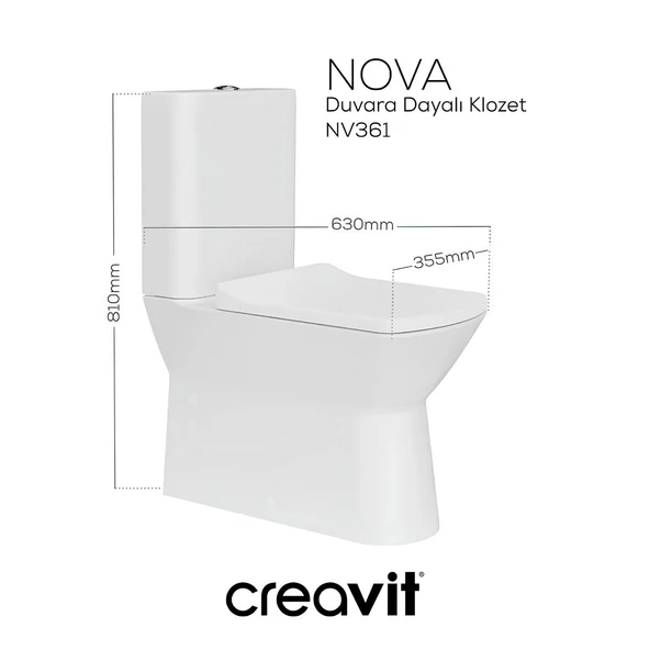 Creavit NV361 Nova Rim-Off Duvar Tipi Klozet Seti - 2