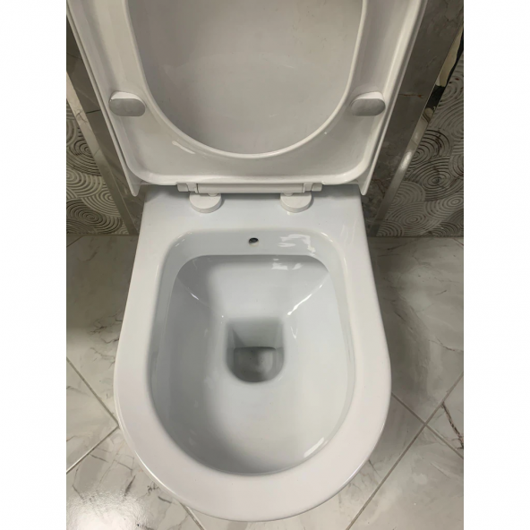 Newarc Modern Kanallı Duvara Sıfır Klozet Takım - 2