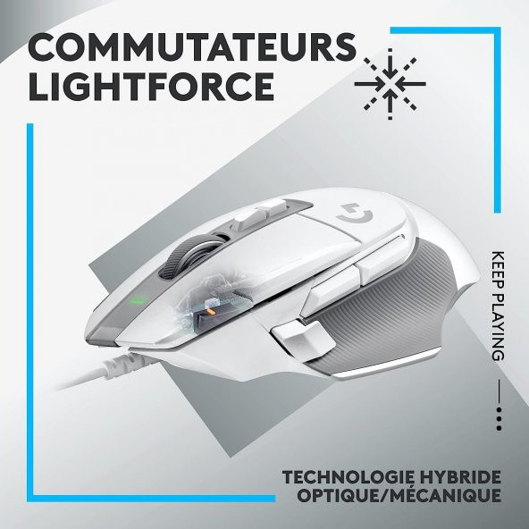 logitech G G502 X Kablolu Oyuncu Mouse Beyaz - 2