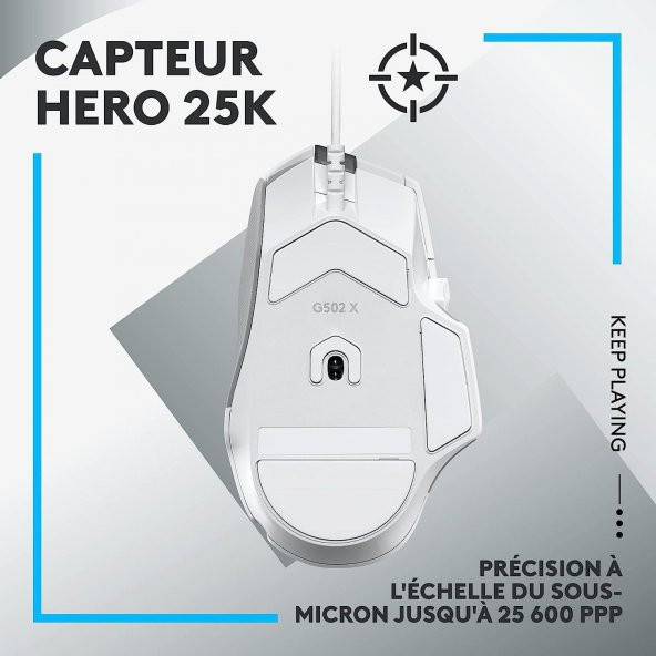 logitech G G502 X Kablolu Oyuncu Mouse Beyaz - 4