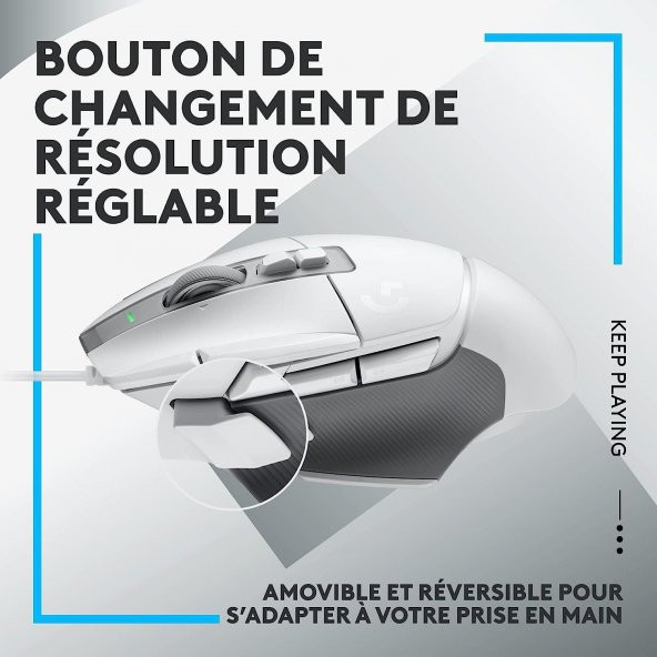 logitech G G502 X Kablolu Oyuncu Mouse Beyaz - 7