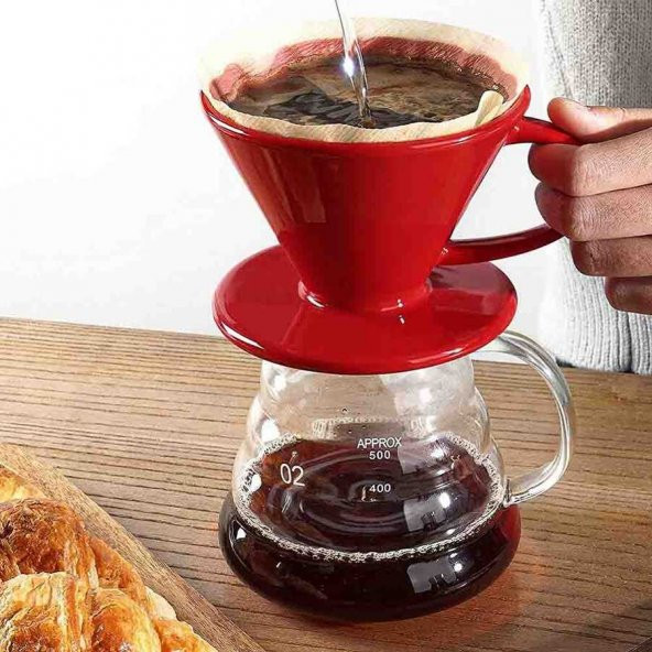EPİNOX COFFEE TOOLS SERAMİK DEMLEME-KIRMIZI (FSK-2) - 2