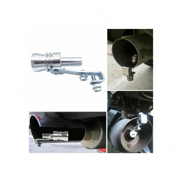 Aparatlı Islık Sesli Orta Egzoz Ucu Turbo Sesi E76 - 3