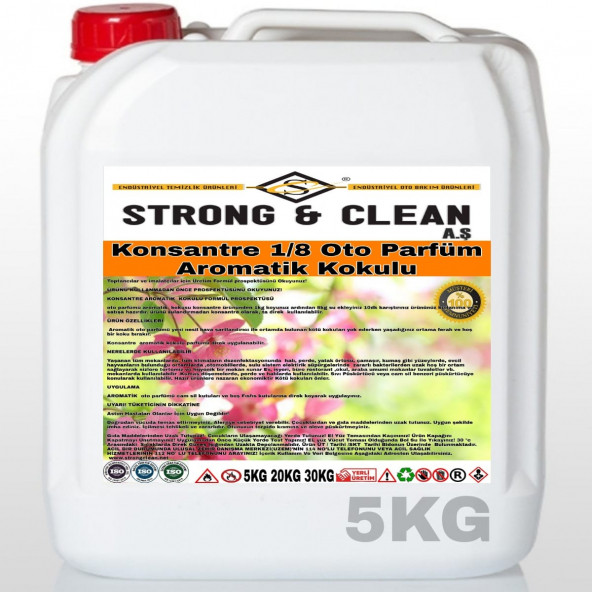 OTO PARFÜM KONSANTRE 1/8 AROMATİK KOKULU 5KG