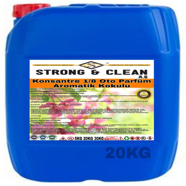 OTO PARFÜM KONSANTRE 1/8 AROMATİK KOKULU 20KG