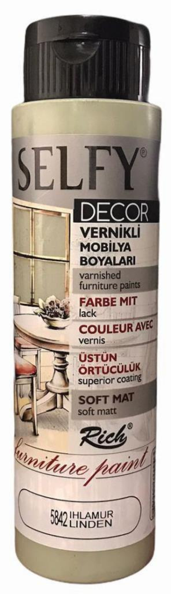 Rich Selfy Decor Vernikli Boya 500cc Ihlamur 5842 ürün görseli 1