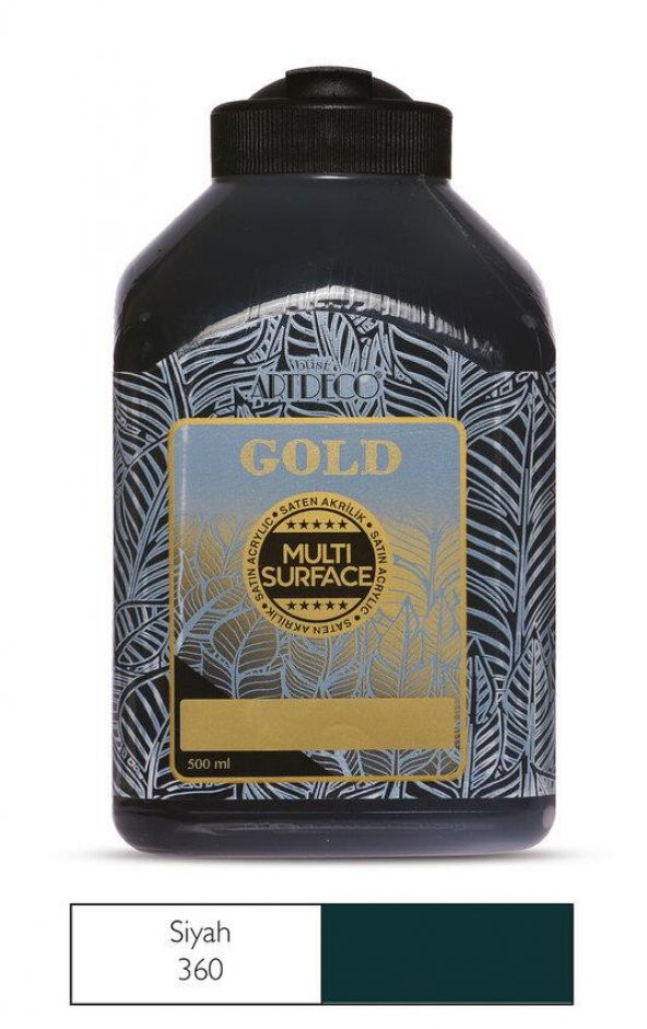 Artdeco Gold Multi Surface Akrilik Boya 500ml 360 Siyah