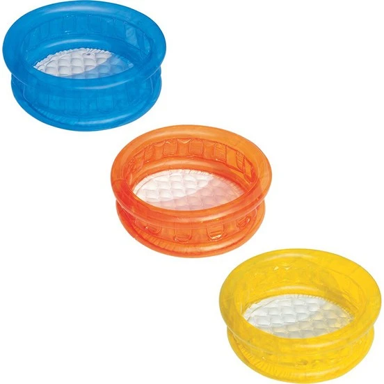 Şişme Bebek Havuzu Şeffaf Sarı 64 cm x 25 cm  51112 - 2