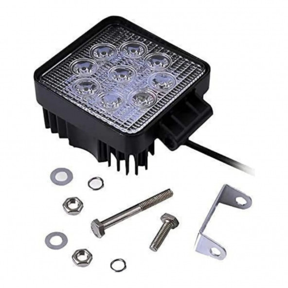 26W Kare 9 Ledli Sis Farı Off Road Çalışma Tekne Lambası EE114 FOKE-2 - 4